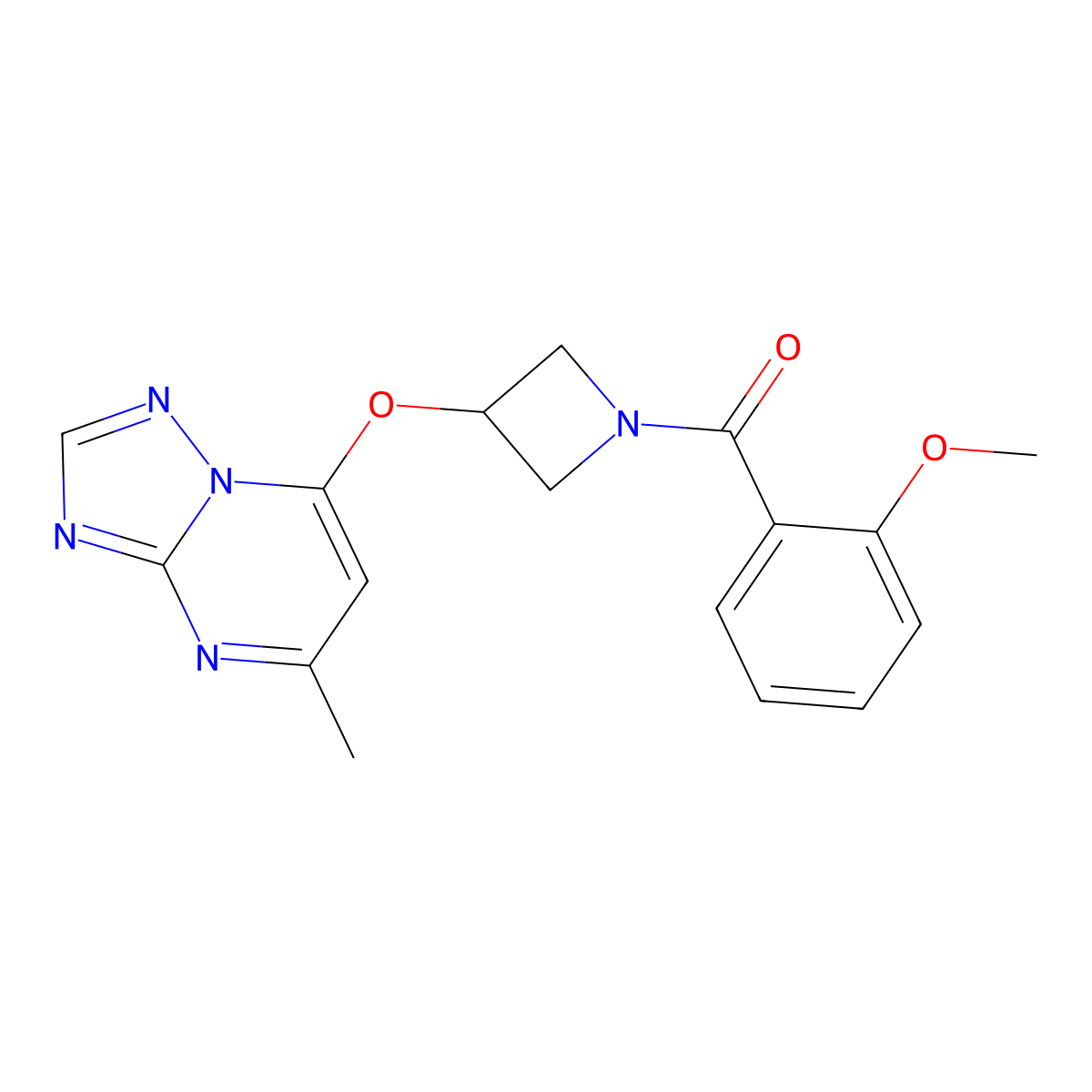 1-(2-Methoxybenzoyl)-3-({5-methyl-[1,2,4]triazolo[1,5-a]pyrimidin-7-yl}oxy)azetidine molecular structure, CAS 2097893-22-4