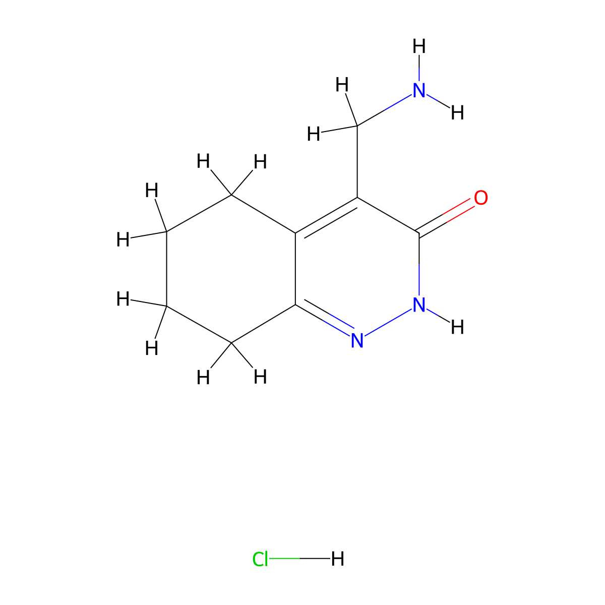4-(Aminomethyl)-2,3,5,6,7,8-hexahydrocinnolin-3-one hydrochloride molecular structure, CAS 2097893-32-6