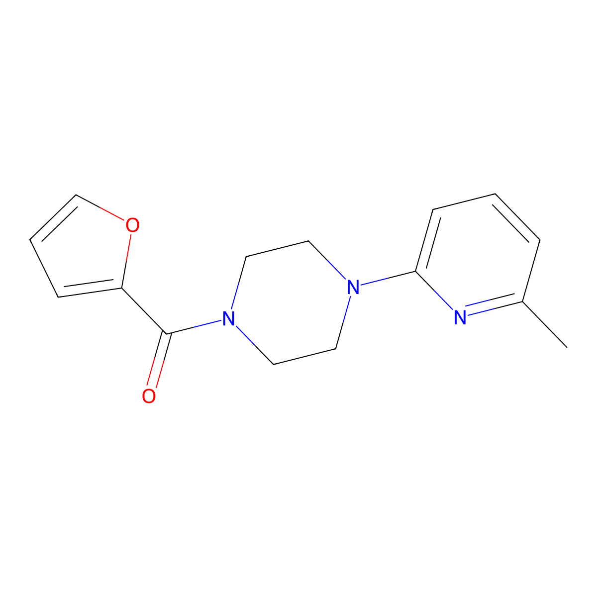 1-(Furan-2-carbonyl)-4-(6-methylpyridin-2-yl)piperazine molecular structure, CAS 2097893-62-2