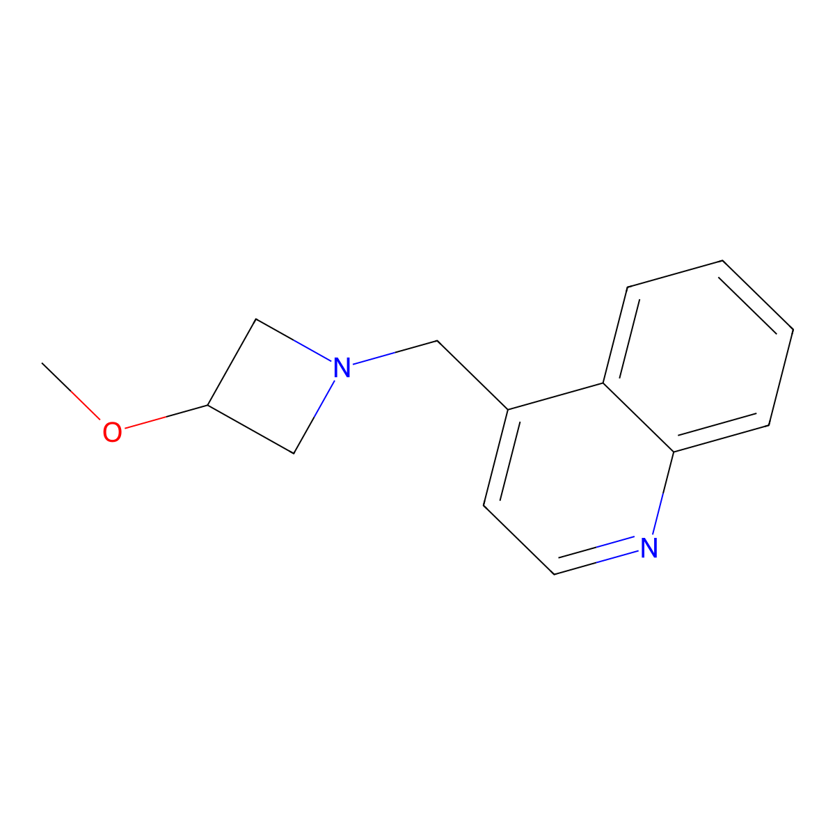 4-[(3-Methoxyazetidin-1-yl)methyl]quinoline molecular structure, CAS 2097893-94-0