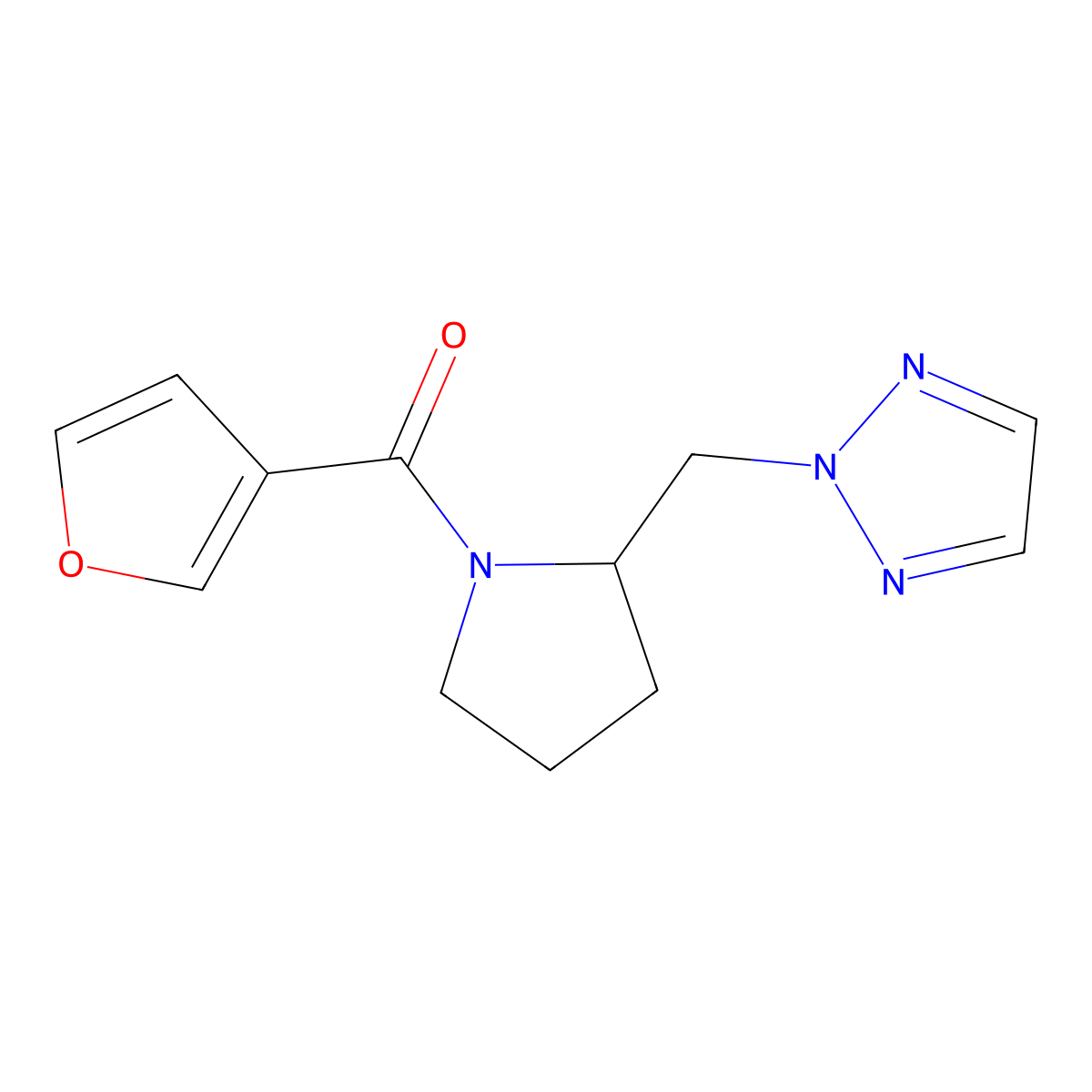 2-{[1-(furan-3-carbonyl)pyrrolidin-2-yl]methyl}-2H-1,2,3-triazole molecular structure, CAS 2097893-96-2