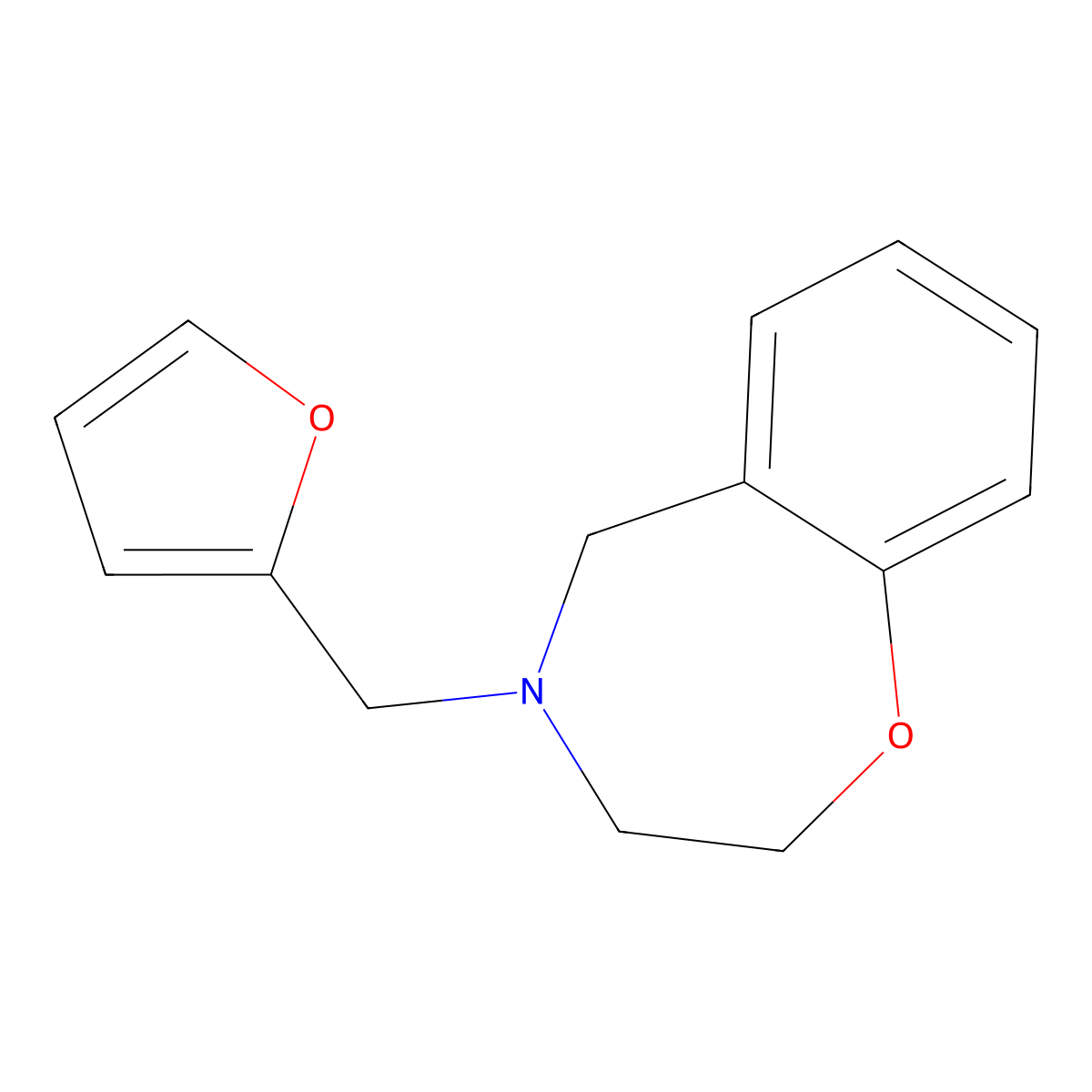 4-(Furan-2-ylmethyl)-2,3,4,5-tetrahydrobenzo[f][1,4]oxazepine molecular structure, CAS 2097894-11-4