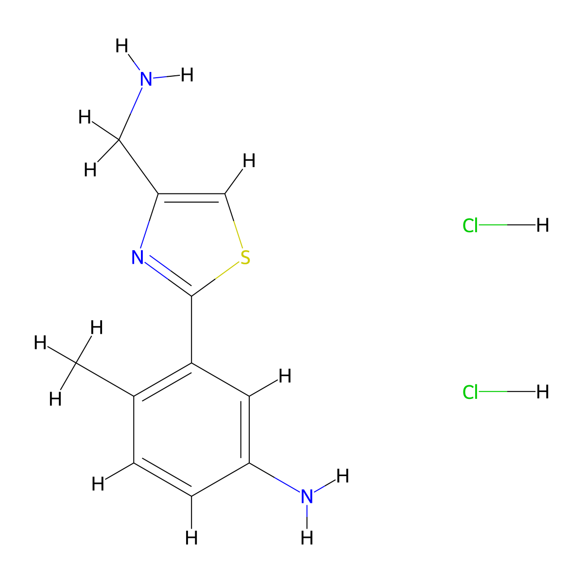 3-[4-(Aminomethyl)-1,3-thiazol-2-yl]-4-methylaniline dihydrochloride molecular structure, CAS 2097895-33-3