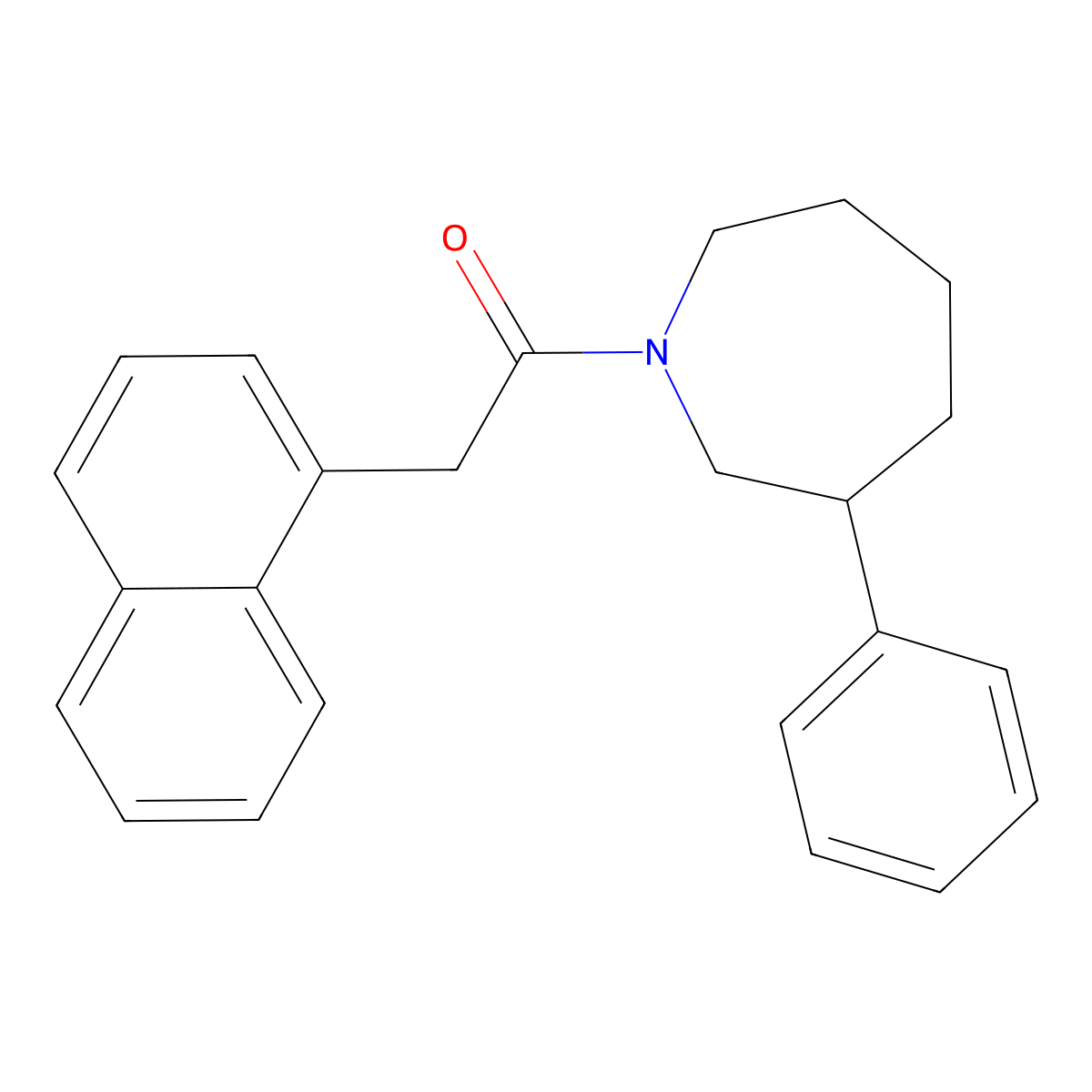 2-(Naphthalen-1-yl)-1-(3-phenylazepan-1-yl)ethanone molecular structure, CAS 2097895-99-1