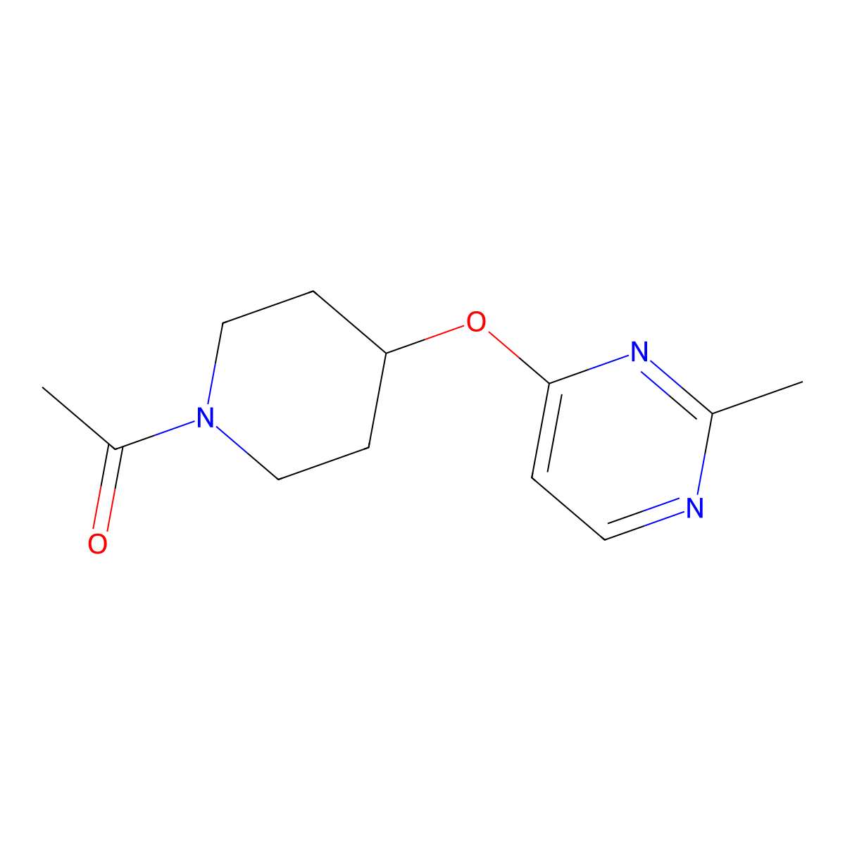 1-(4-((2-Methylpyrimidin-4-yl)oxy)piperidin-1-yl)ethanone molecular structure, CAS 2097896-05-2