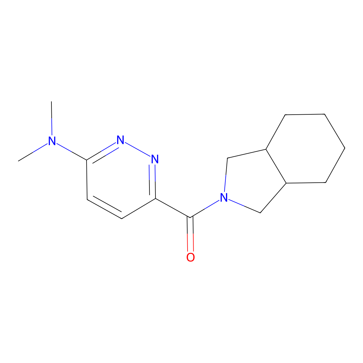 N,N-dimethyl-6-(octahydro-1H-isoindole-2-carbonyl)pyridazin-3-amine molecular structure, CAS 2097896-20-1