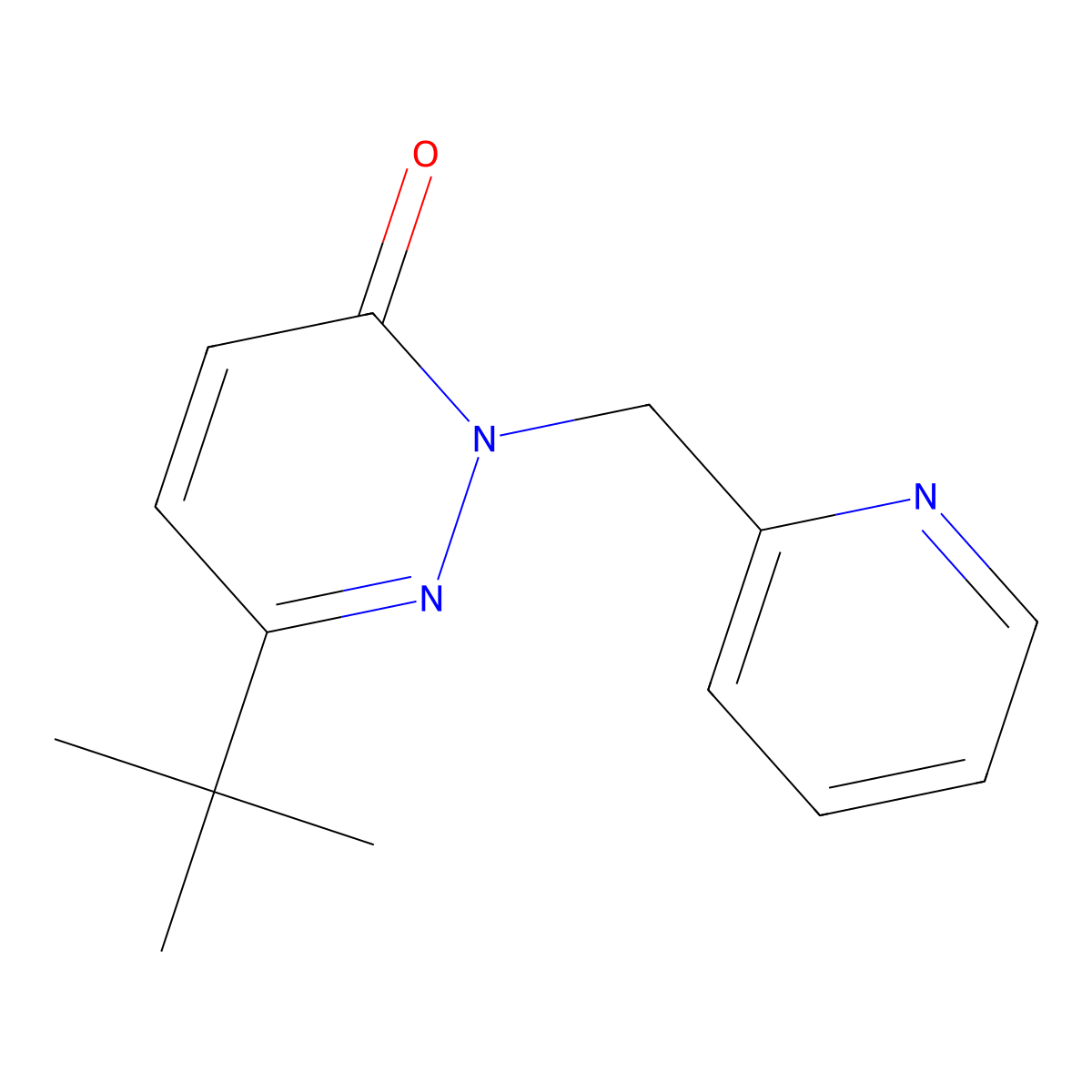 6-Tert-butyl-2-[(pyridin-2-yl)methyl]-2,3-dihydropyridazin-3-one molecular structure, CAS 2097896-25-6