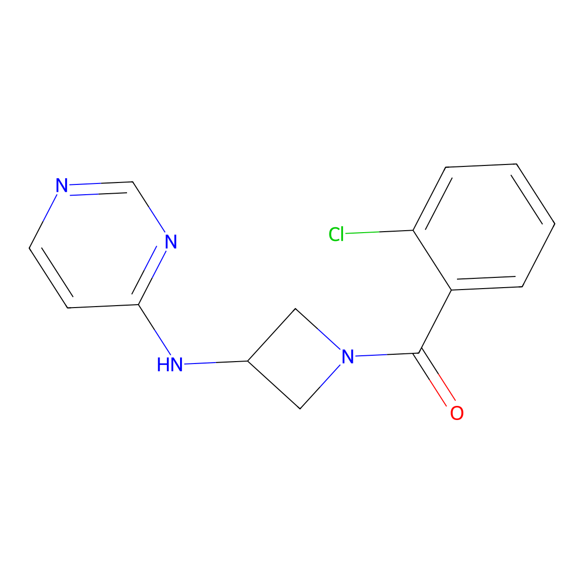 N-[1-(2-chlorobenzoyl)azetidin-3-yl]pyrimidin-4-amine molecular structure, CAS 2097896-30-3