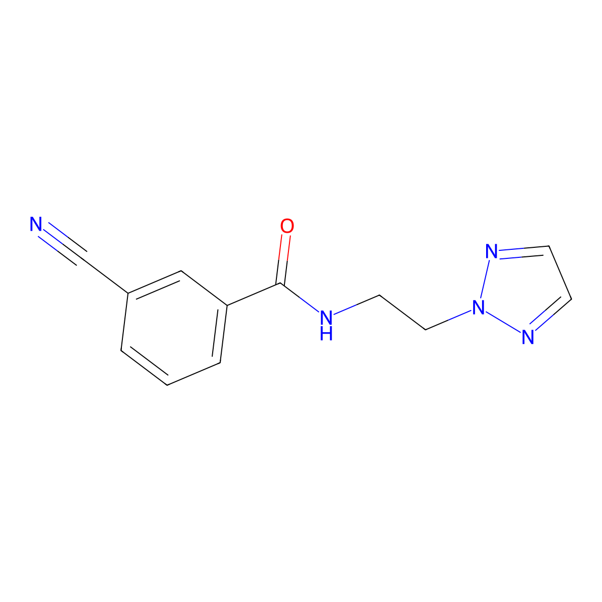 N-(2-(2H-1,2,3-triazol-2-yl)ethyl)-3-cyanobenzamide molecular structure, CAS 2097896-48-3