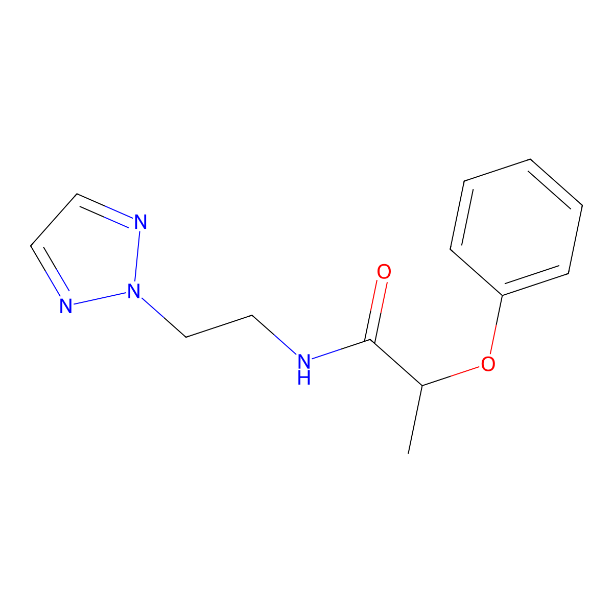 N-(2-(2H-1,2,3-triazol-2-yl)ethyl)-2-phenoxypropanamide molecular structure, CAS 2097896-55-2