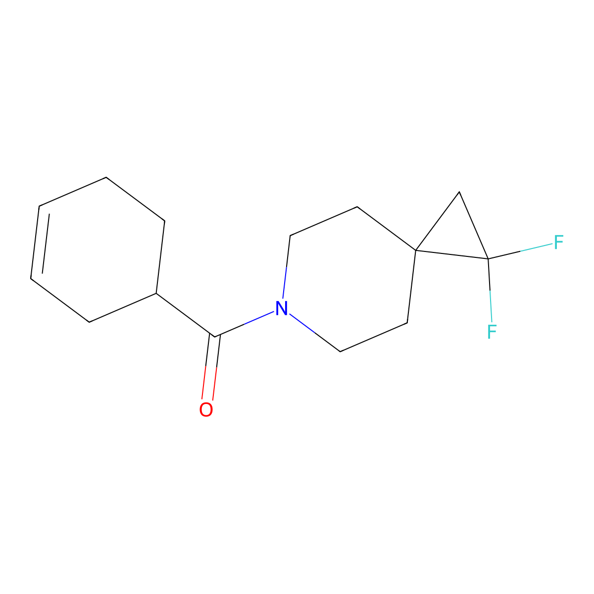 6-(Cyclohex-3-ene-1-carbonyl)-1,1-difluoro-6-azaspiro[2.5]octane molecular structure, CAS 2097896-64-3
