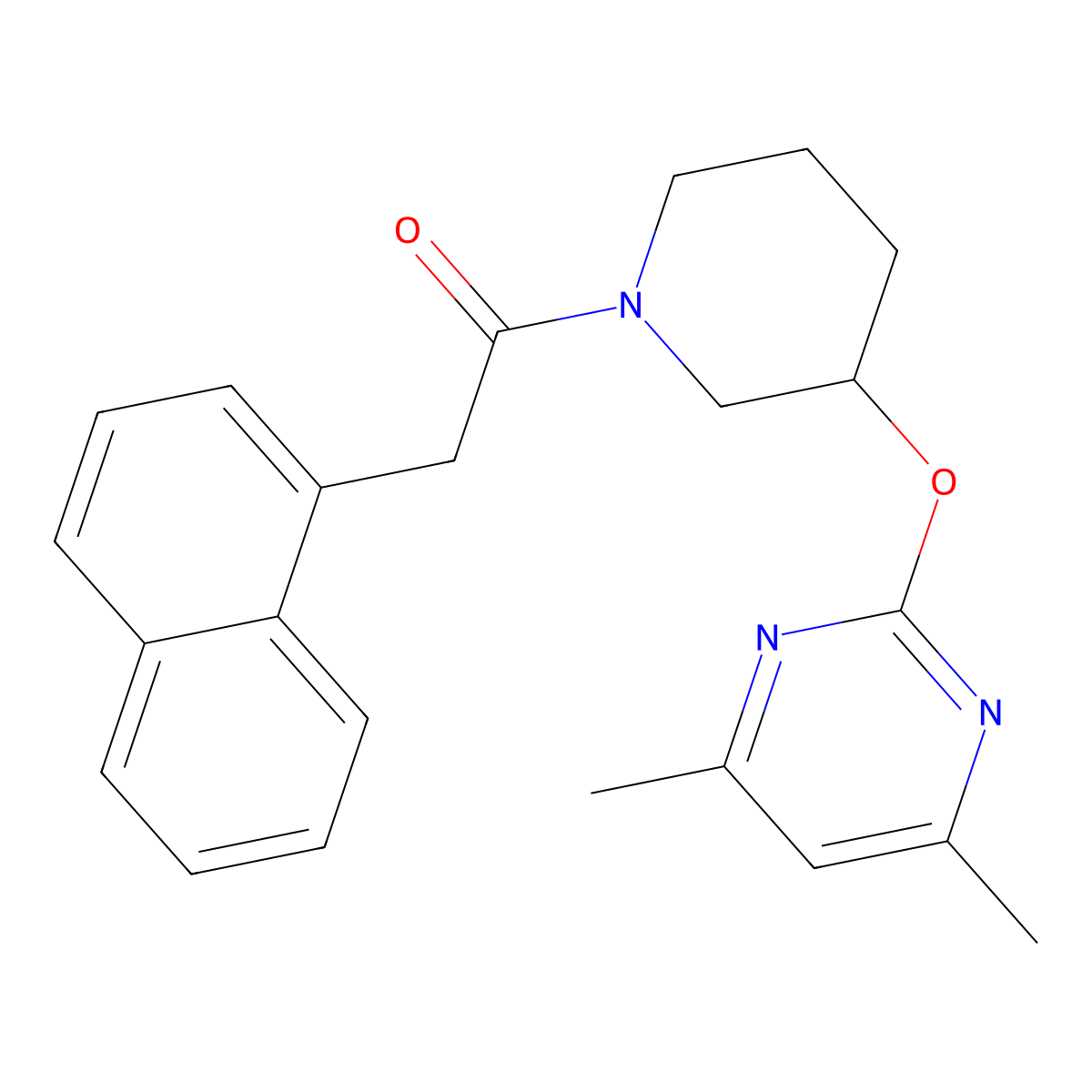 1-(3-((4,6-Dimethylpyrimidin-2-yl)oxy)piperidin-1-yl)-2-(naphthalen-1-yl)ethanone molecular structure, CAS 2097896-70-1