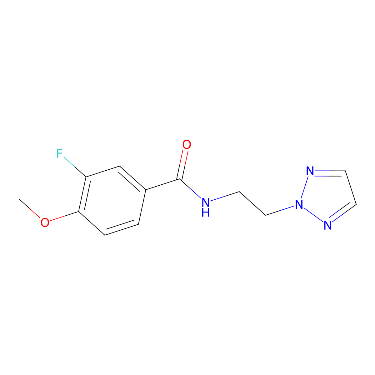 N-(2-(2H-1,2,3-triazol-2-yl)ethyl)-3-fluoro-4-methoxybenzamide molecular structure, CAS 2097896-76-7