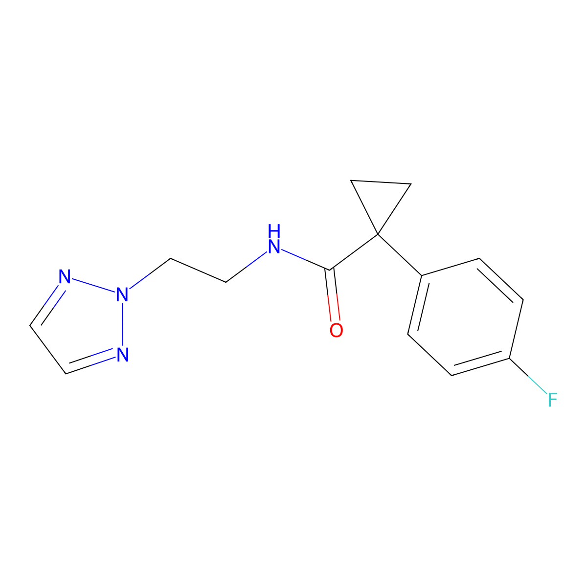 N-(2-(2H-1,2,3-triazol-2-yl)ethyl)-1-(4-fluorophenyl)cyclopropanecarboxamide molecular structure, CAS 2097896-81-4