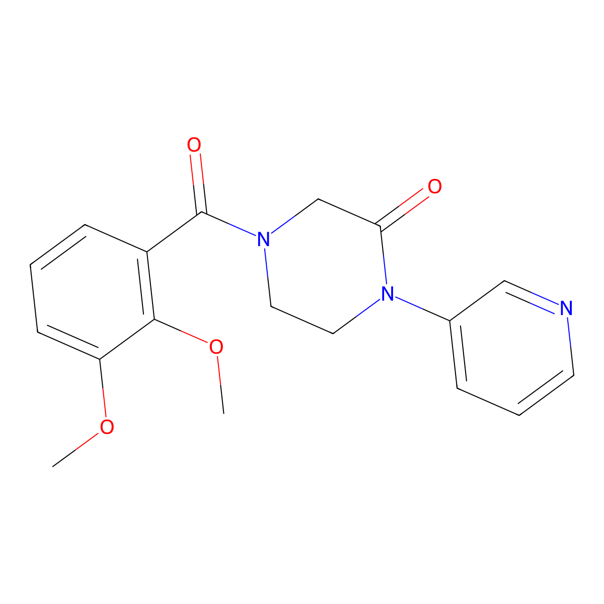 4-(2,3-Dimethoxybenzoyl)-1-(pyridin-3-yl)piperazin-2-one molecular structure, CAS 2097896-84-7