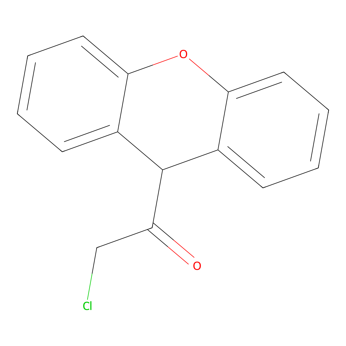 2-chloro-1-(9H-xanthen-9-yl)ethan-1-one molecular structure, CAS 2097896-96-1