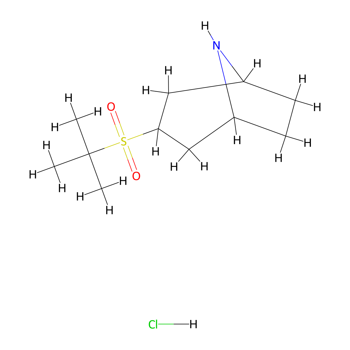 3-(2-Methylpropane-2-sulfonyl)-8-azabicyclo[3.2.1]octane hydrochloride molecular structure, CAS 2097896-99-4