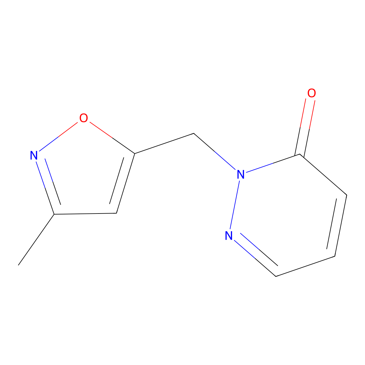 2-[(3-Methyl-1,2-oxazol-5-yl)methyl]-2,3-dihydropyridazin-3-one molecular structure, CAS 2097897-92-0