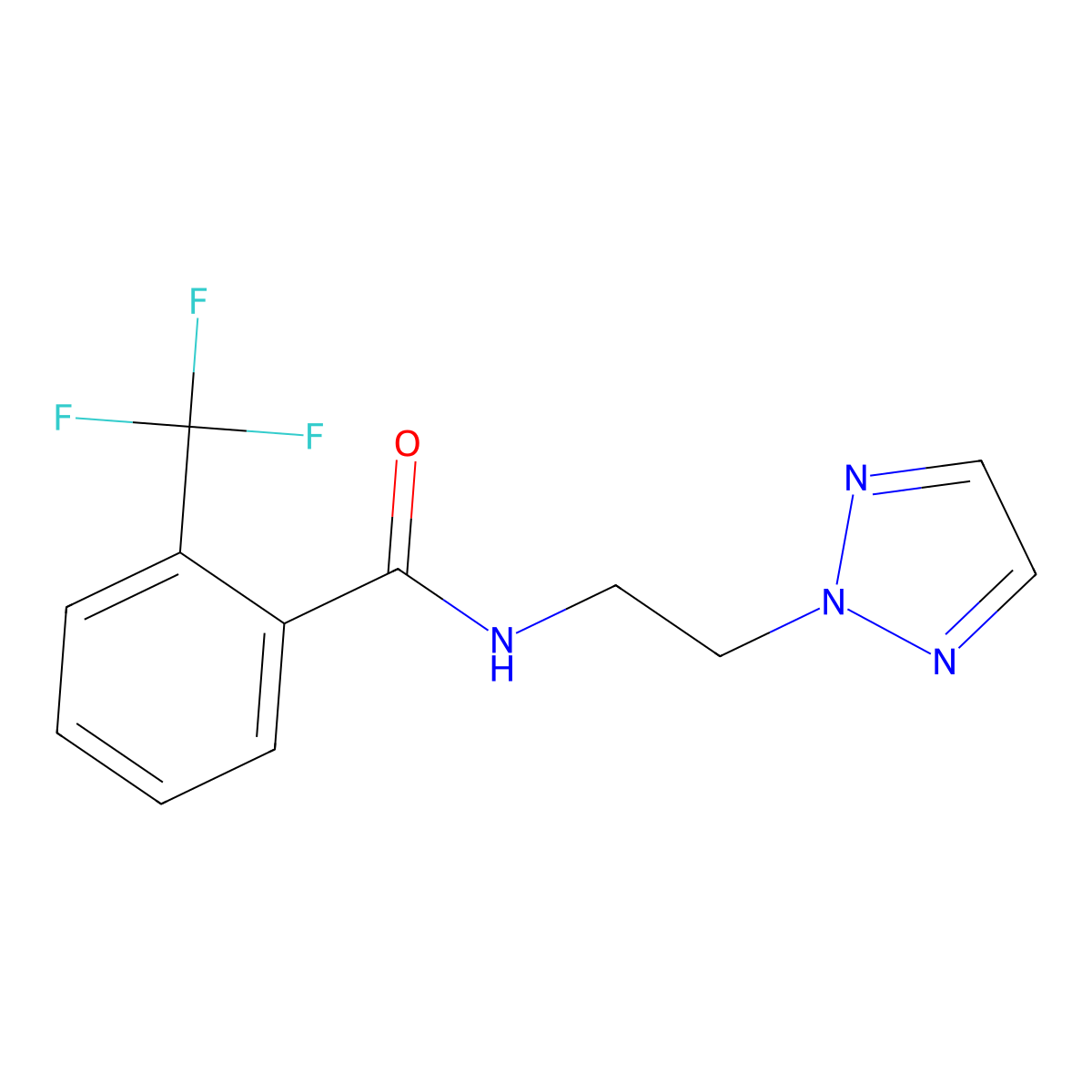 N-[2-(2H-1,2,3-triazol-2-yl)ethyl]-2-(trifluoromethyl)benzamide molecular structure, CAS 2097898-09-2