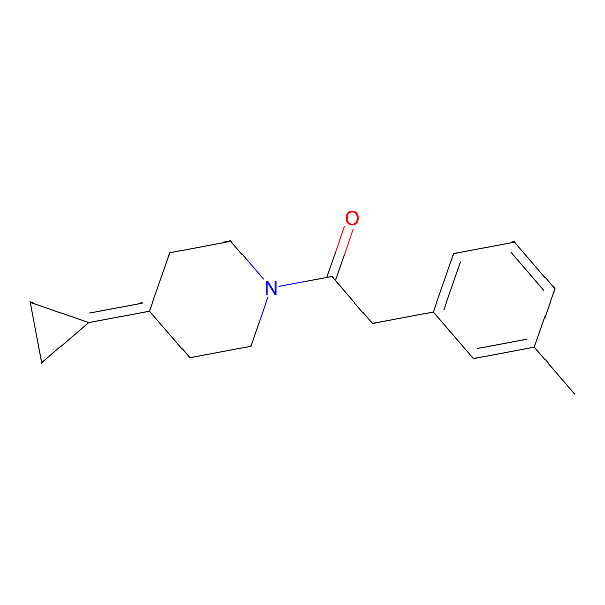 1-(4-Cyclopropylidenepiperidin-1-yl)-2-(m-tolyl)ethanone molecular structure, CAS 2097898-10-5