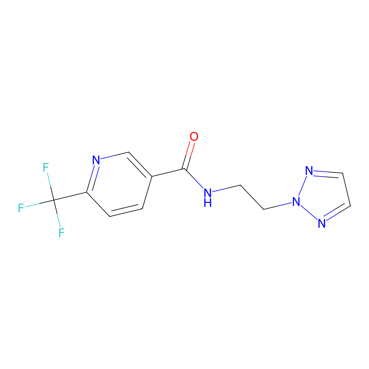 N-(2-(2H-1,2,3-triazol-2-yl)ethyl)-6-(trifluoromethyl)nicotinamide molecular structure, CAS 2097898-16-1