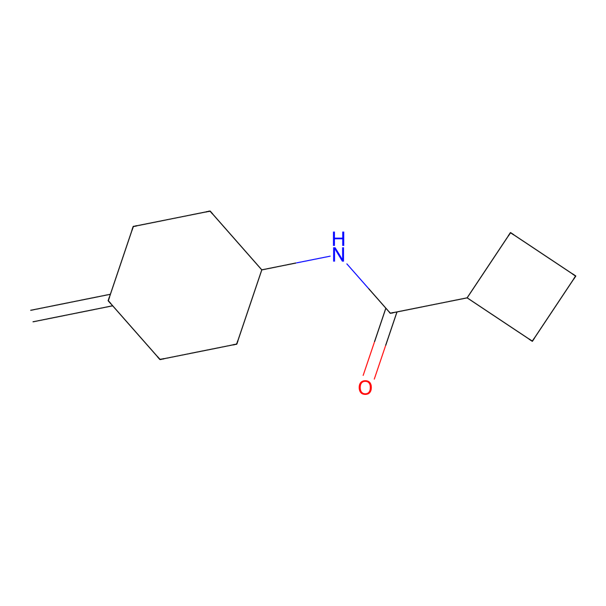 N-(4-methylidenecyclohexyl)cyclobutanecarboxamide molecular structure, CAS 2097898-34-3
