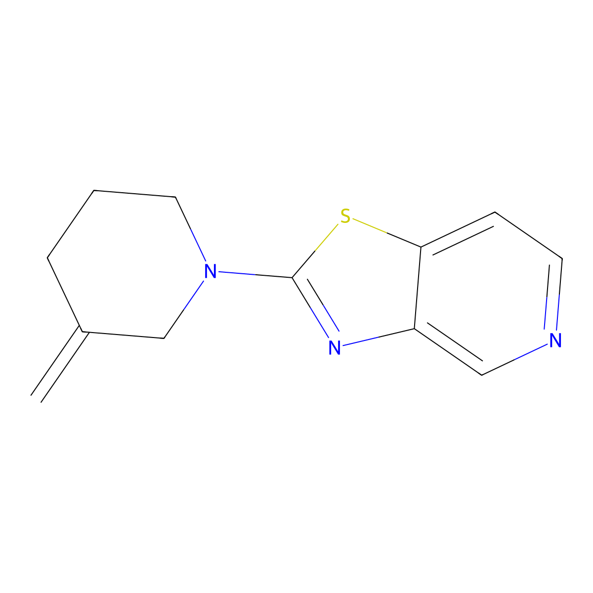 3-Methylidene-1-{[1,3]thiazolo[4,5-c]pyridin-2-yl}piperidine molecular structure, CAS 2097899-19-7