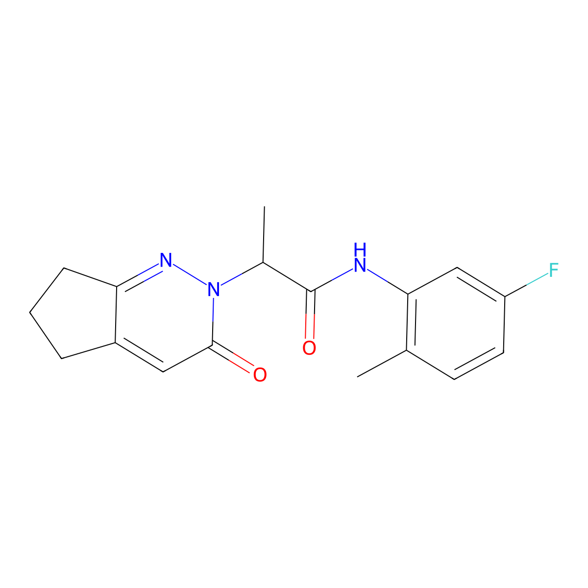 N-(5-fluoro-2-methylphenyl)-2-(3-oxo-3,5,6,7-tetrahydro-2H-cyclopenta[c]pyridazin-2-yl)propanamide molecular structure, CAS 2097899-44-8