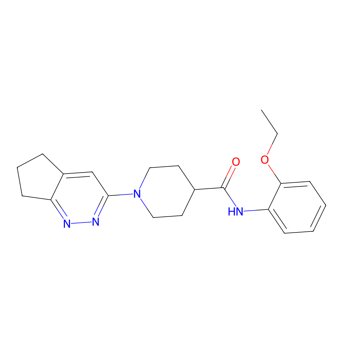 1-{5H,6H,7H-cyclopenta[c]pyridazin-3-yl}-N-(2-ethoxyphenyl)piperidine-4-carboxamide molecular structure, CAS 2097899-58-4