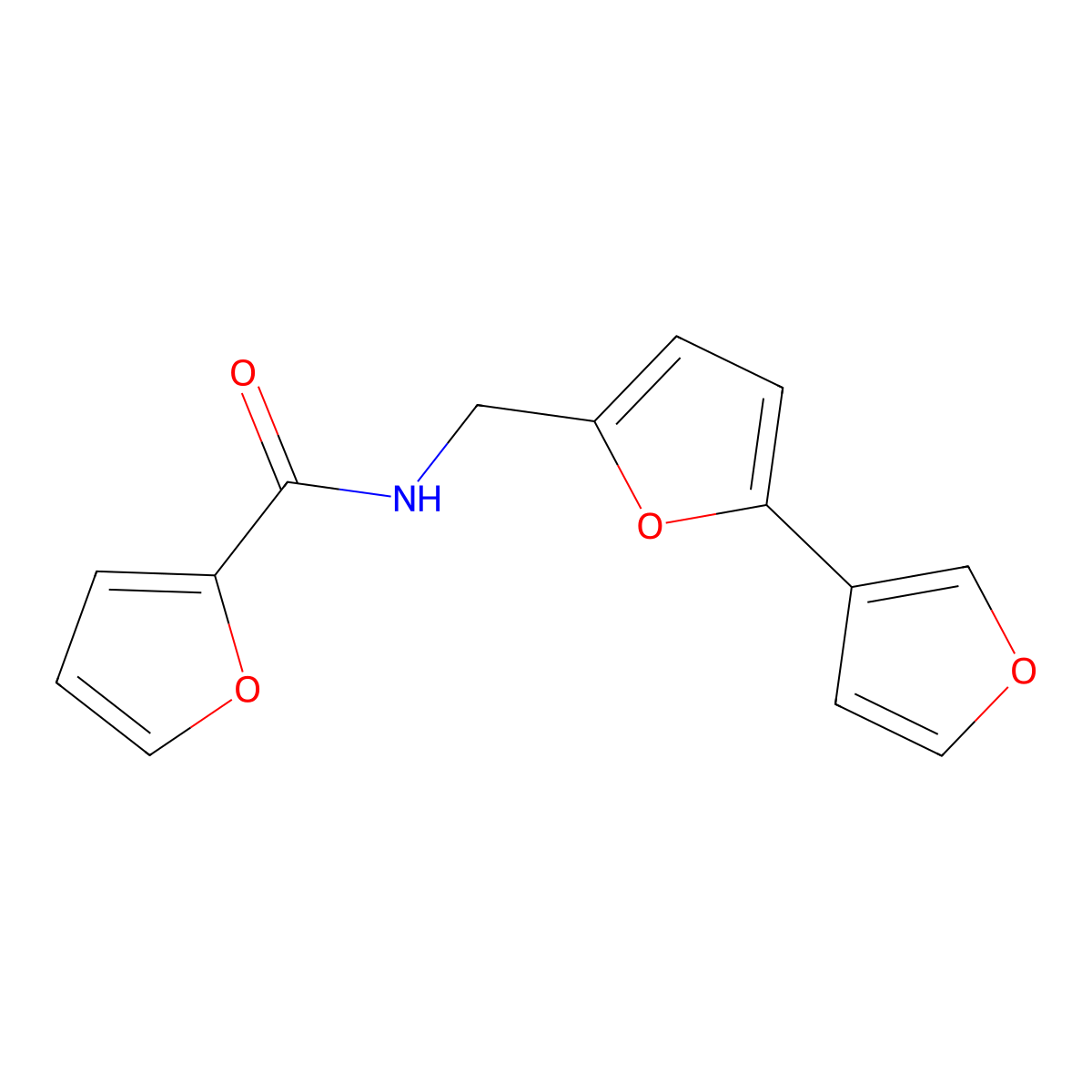 N-({[2,3'-bifuran]-5-yl}methyl)furan-2-carboxamide molecular structure, CAS 2097899-67-5
