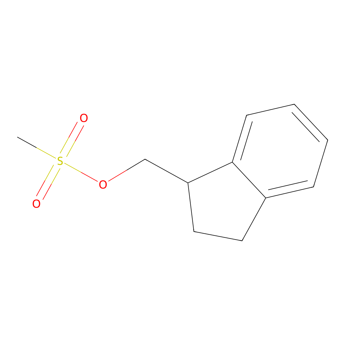 2,3-dihydro-1H-inden-1-ylmethyl methanesulfonate molecular structure, CAS 209790-17-0