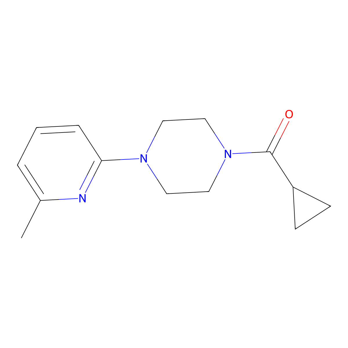 1-Cyclopropanecarbonyl-4-(6-methylpyridin-2-yl)piperazine molecular structure, CAS 2097900-04-2