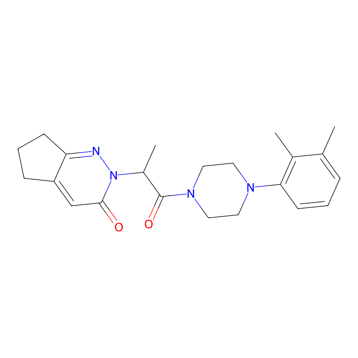 2-(1-(4-(2,3-dimethylphenyl)piperazin-1-yl)-1-oxopropan-2-yl)-6,7-dihydro-2H-cyclopenta[c]pyridazin-3(5H)-one molecular structure, CAS 2097900-05-3