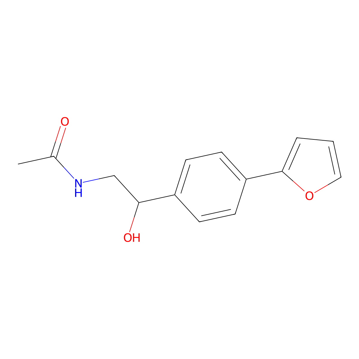 N-{2-[4-(furan-2-yl)phenyl]-2-hydroxyethyl}acetamide molecular structure, CAS 2097900-18-8
