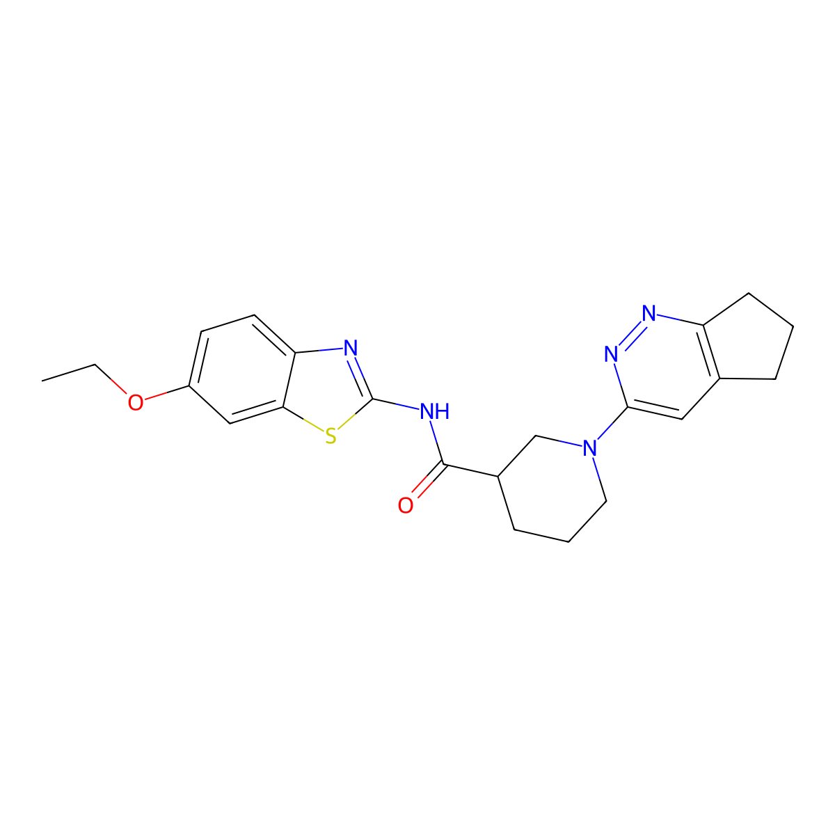 1-{5H,6H,7H-cyclopenta[c]pyridazin-3-yl}-N-(6-ethoxy-1,3-benzothiazol-2-yl)piperidine-3-carboxamide molecular structure, CAS 2097900-22-4