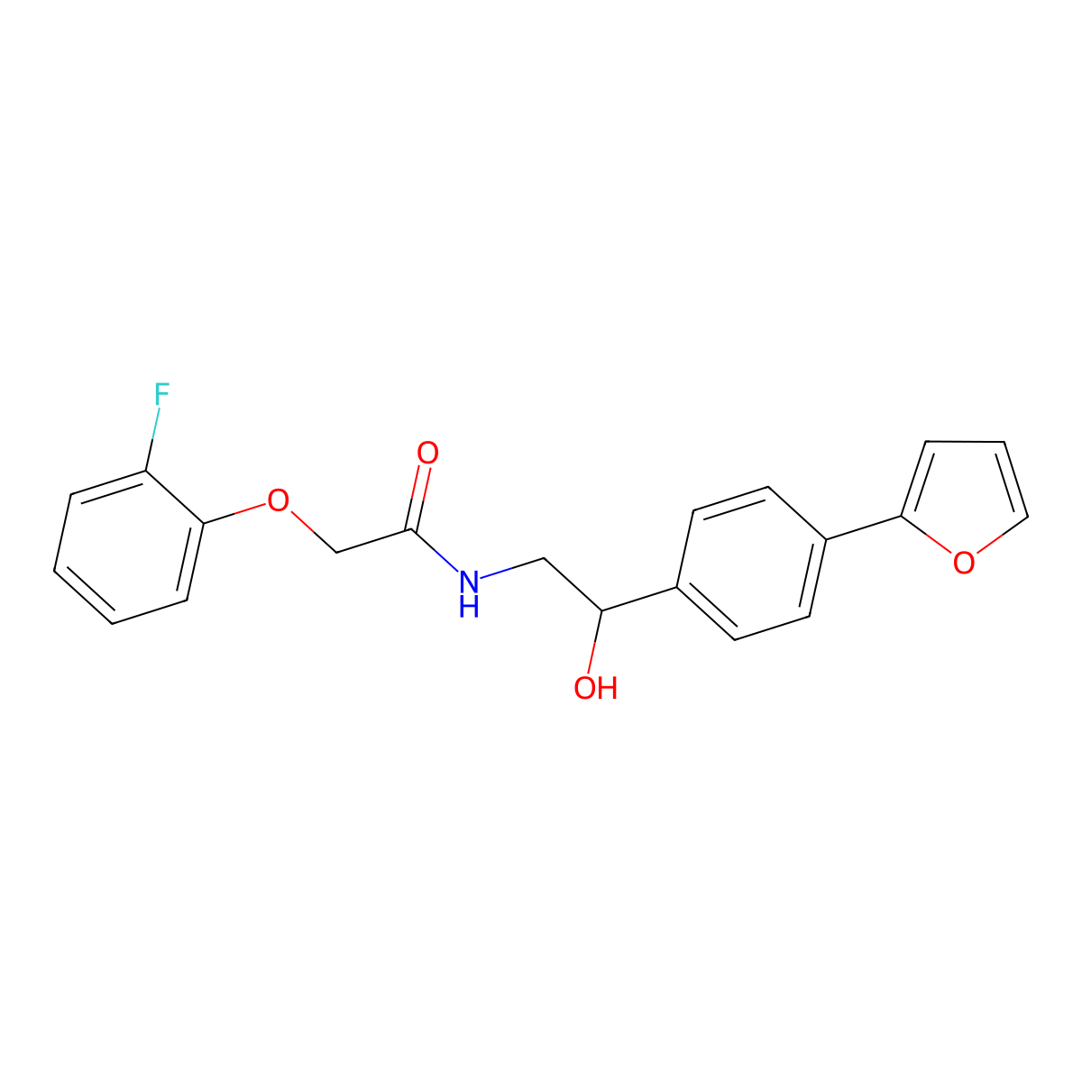 2-(2-fluorophenoxy)-N-{2-[4-(furan-2-yl)phenyl]-2-hydroxyethyl}acetamide molecular structure, CAS 2097900-38-2