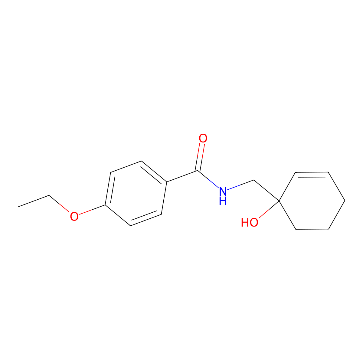 4-ethoxy-N-[(1-hydroxycyclohex-2-en-1-yl)methyl]benzamide molecular structure, CAS 2097900-51-9