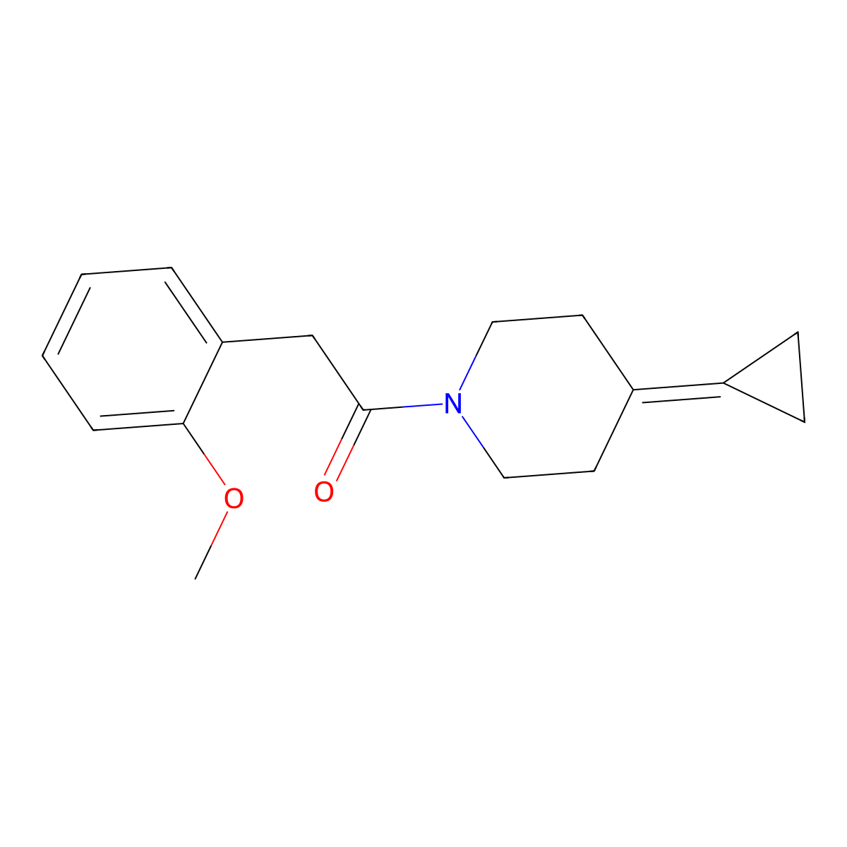 1-(4-Cyclopropylidenepiperidin-1-yl)-2-(2-methoxyphenyl)ethanone molecular structure, CAS 2097900-76-8
