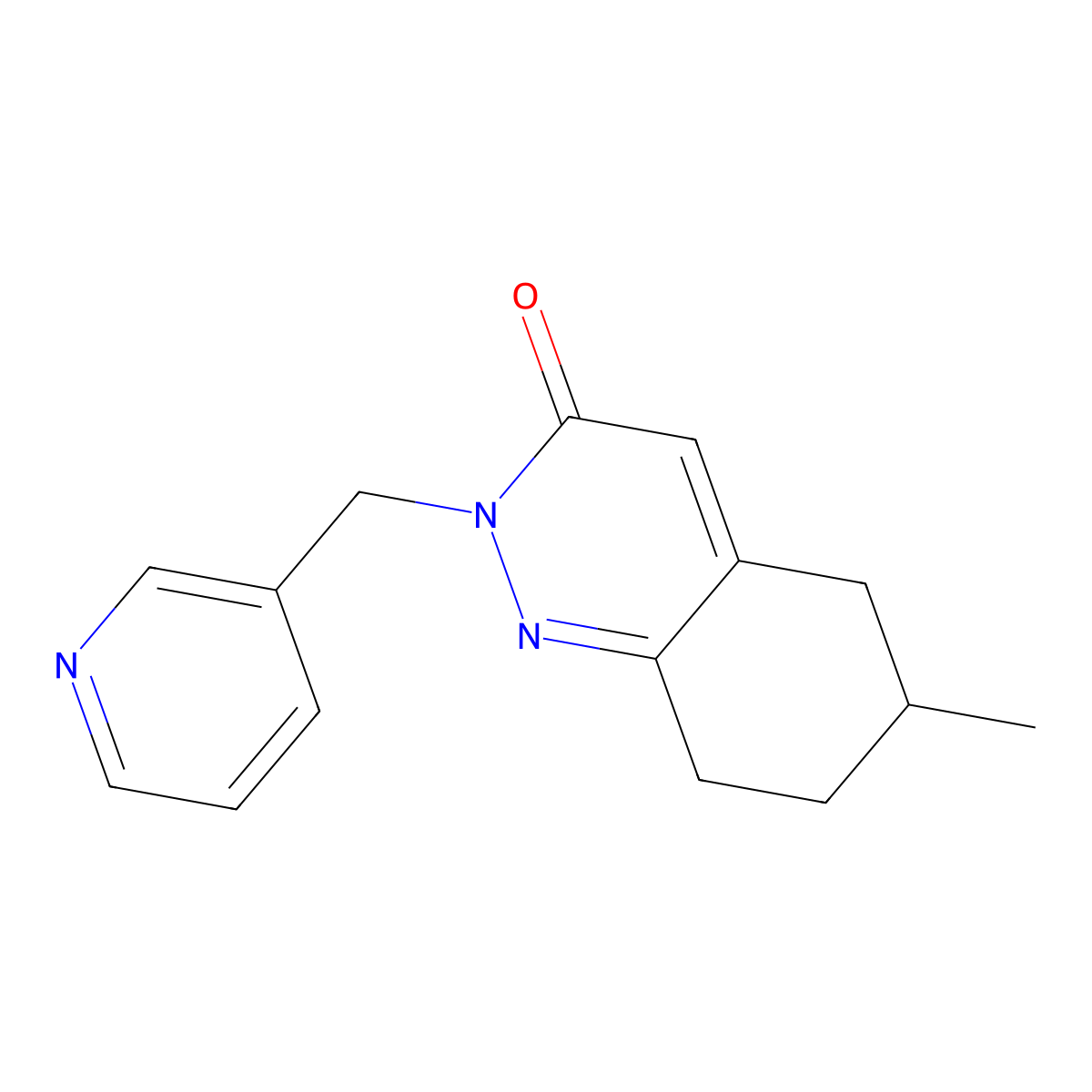 6-Methyl-2-[(pyridin-3-yl)methyl]-2,3,5,6,7,8-hexahydrocinnolin-3-one molecular structure, CAS 2097900-89-3