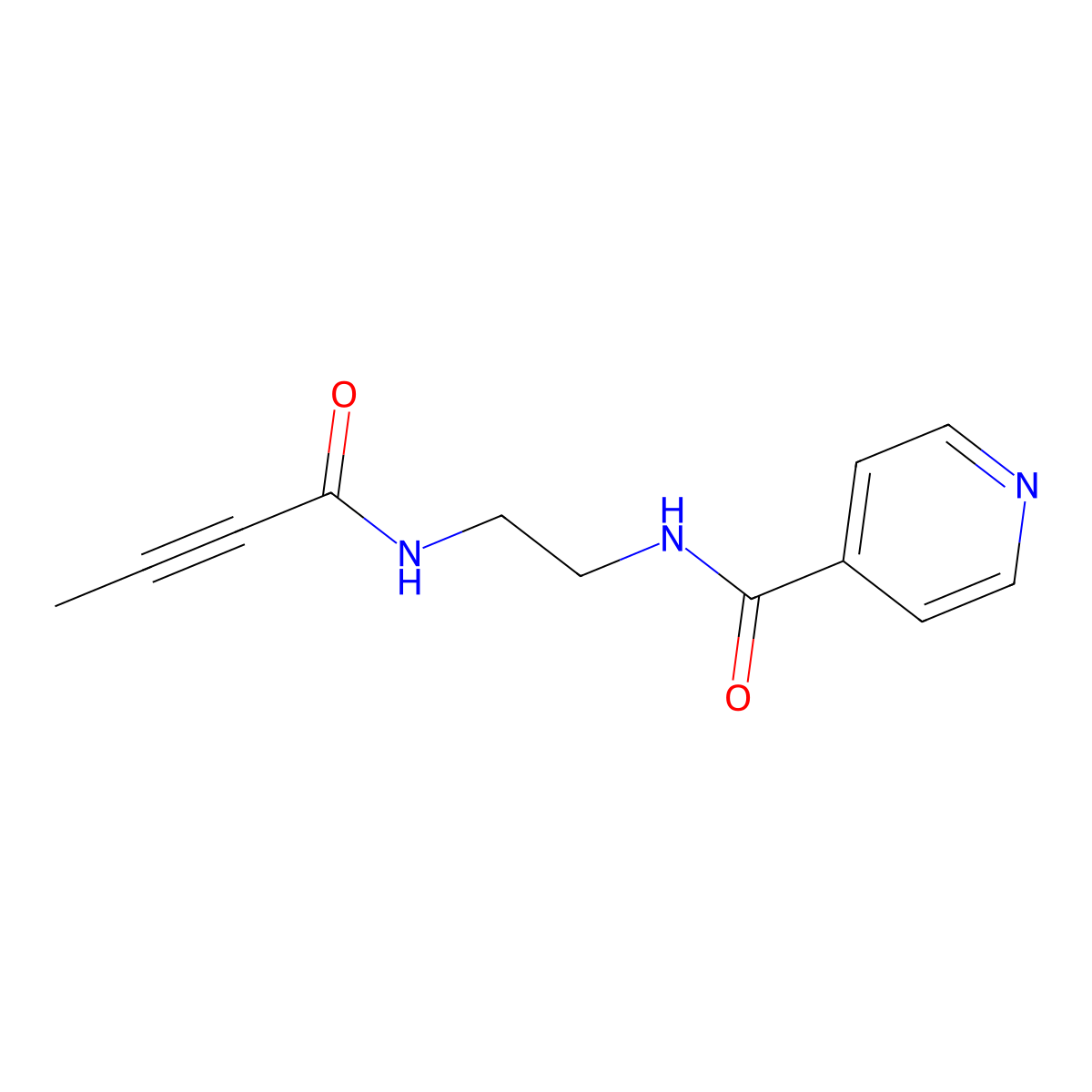 N-{2-[(pyridin-4-yl)formamido]ethyl}but-2-ynamide molecular structure, CAS 2097901-12-5