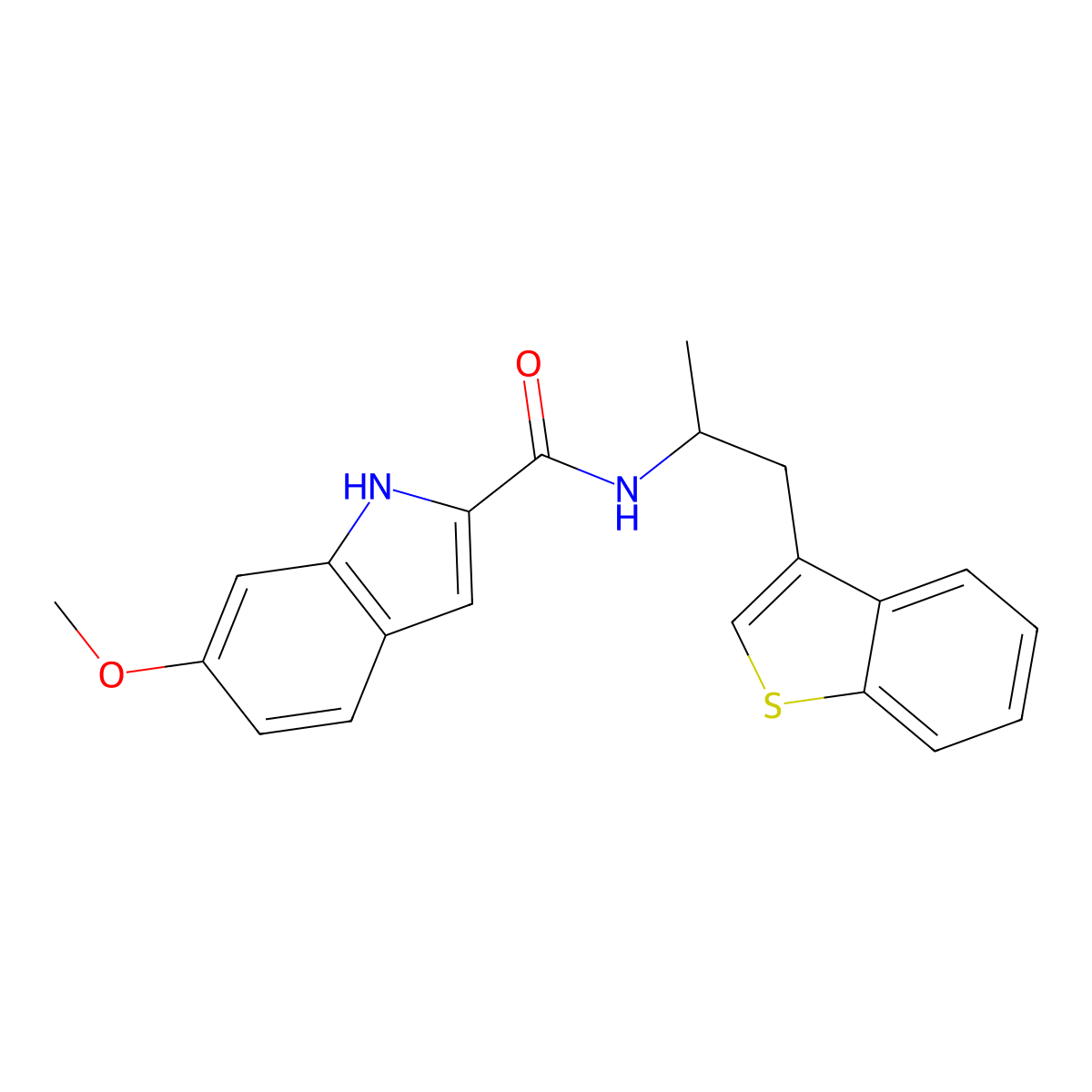 N-[1-(1-benzothiophen-3-yl)propan-2-yl]-6-methoxy-1H-indole-2-carboxamide molecular structure, CAS 2097901-21-6