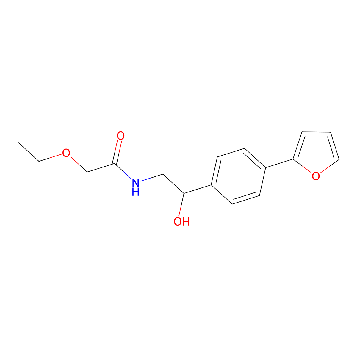 2-ethoxy-N-{2-[4-(furan-2-yl)phenyl]-2-hydroxyethyl}acetamide molecular structure, CAS 2097902-26-4