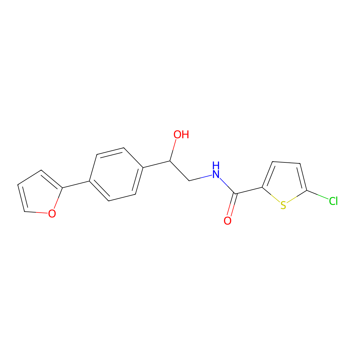 5-chloro-N-{2-[4-(furan-2-yl)phenyl]-2-hydroxyethyl}thiophene-2-carboxamide molecular structure, CAS 2097902-42-4