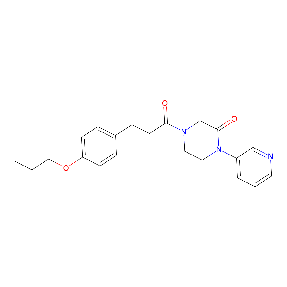 4-[3-(4-Propoxyphenyl)propanoyl]-1-(pyridin-3-yl)piperazin-2-one molecular structure, CAS 2097902-44-6