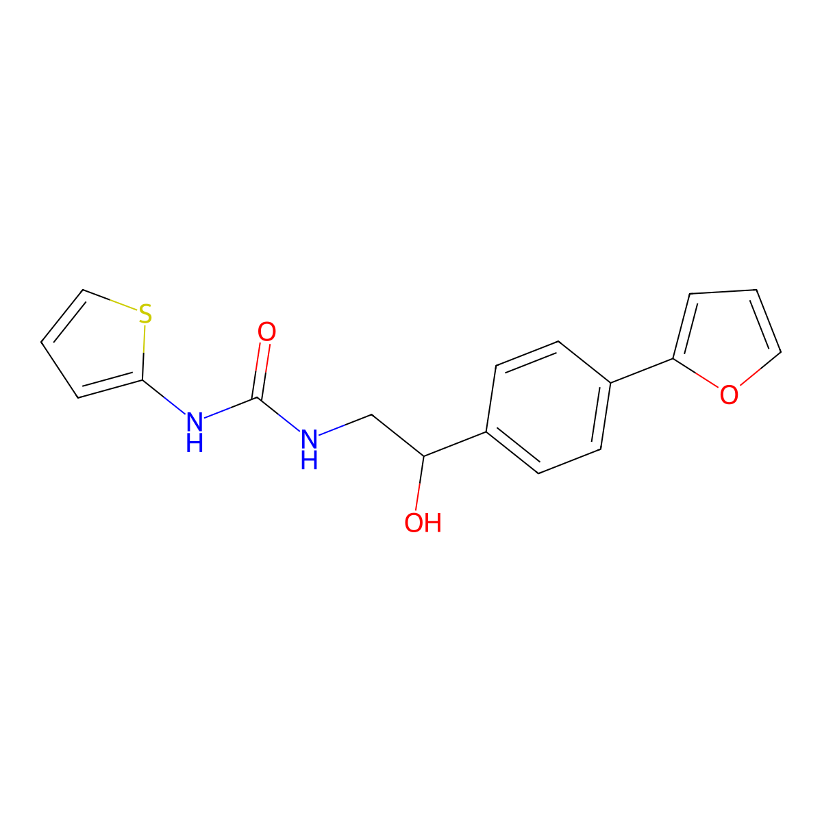 1-{2-[4-(Furan-2-yl)phenyl]-2-hydroxyethyl}-3-(thiophen-2-yl)urea molecular structure, CAS 2097902-72-0