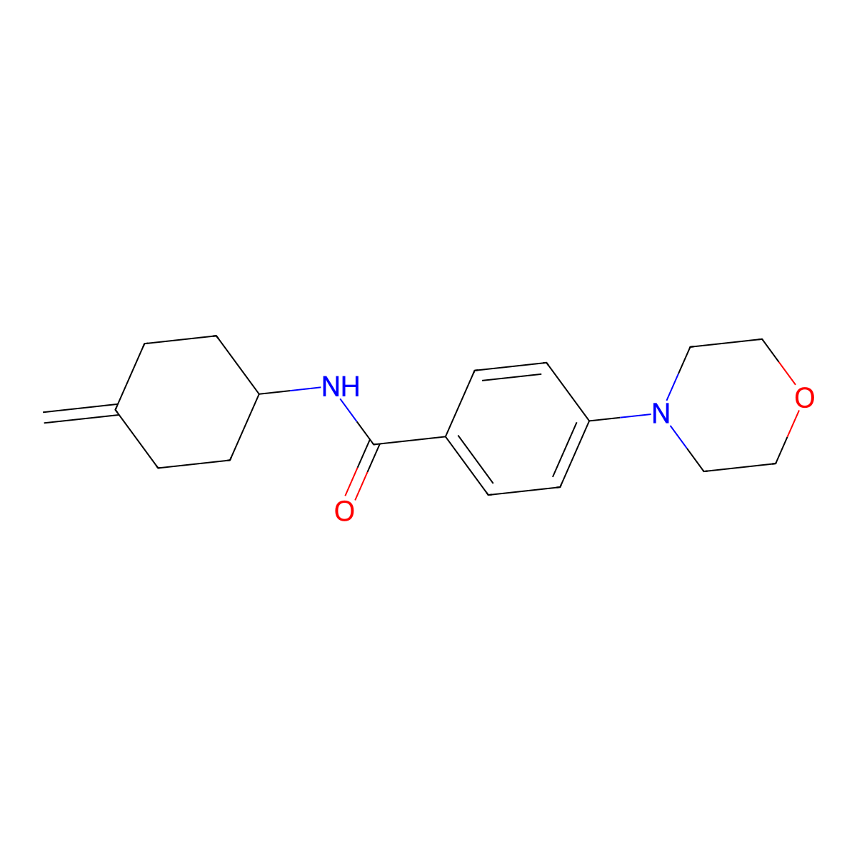 N-(4-methylidenecyclohexyl)-4-(morpholin-4-yl)benzamide molecular structure, CAS 2097903-17-6