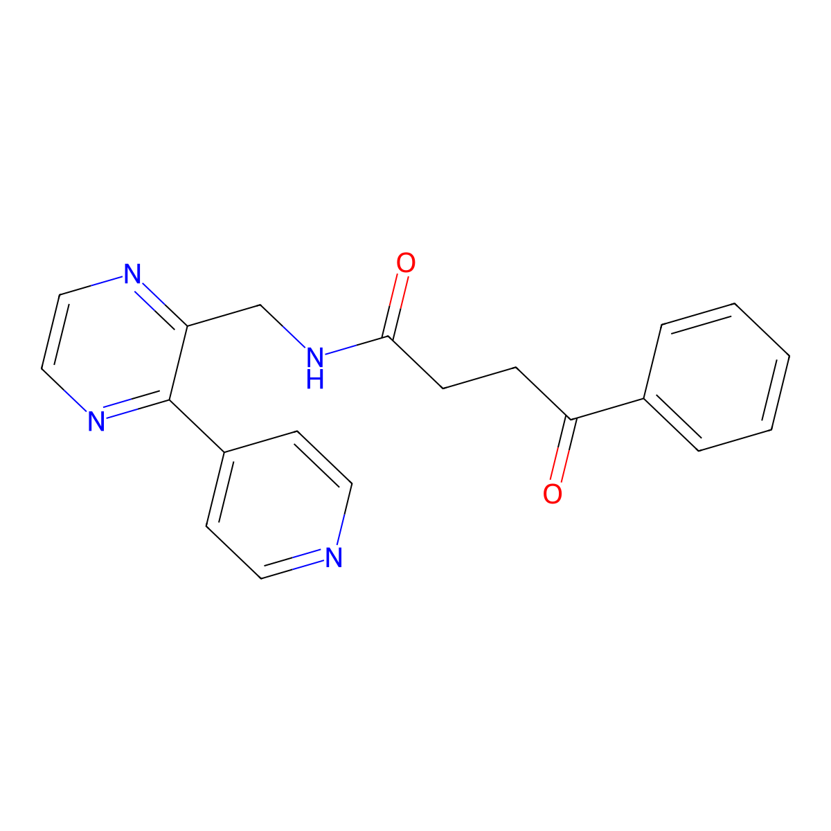 4-oxo-4-phenyl-N-{[3-(pyridin-4-yl)pyrazin-2-yl]methyl}butanamide molecular structure, CAS 2097903-46-1