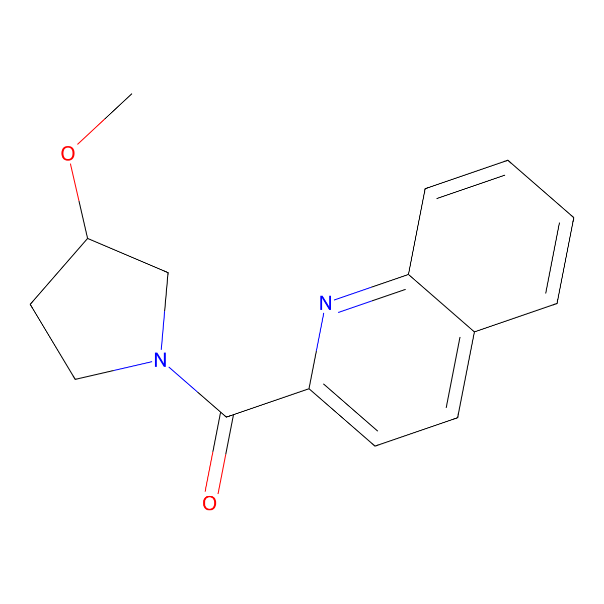 2-(3-Methoxypyrrolidine-1-carbonyl)quinoline molecular structure, CAS 2097903-83-6