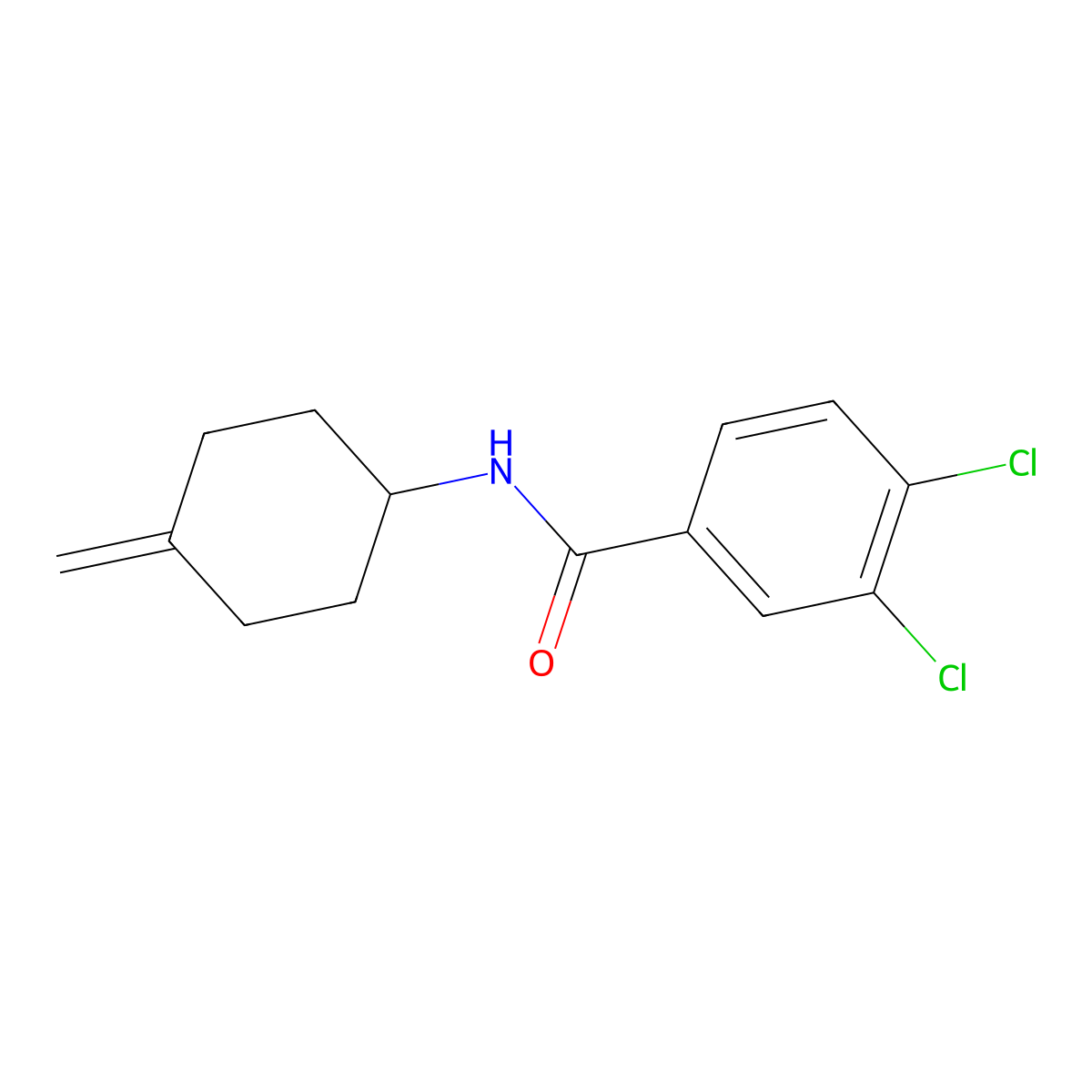3,4-dichloro-N-(4-methylidenecyclohexyl)benzamide molecular structure, CAS 2097903-85-8