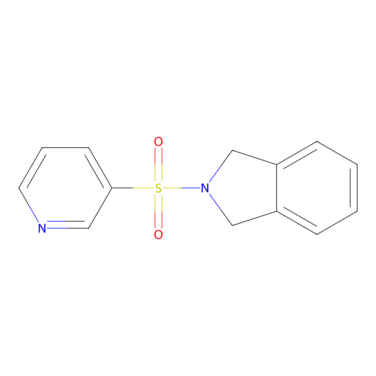 2-(pyridine-3-sulfonyl)-2,3-dihydro-1H-isoindole molecular structure, CAS 2097904-18-0